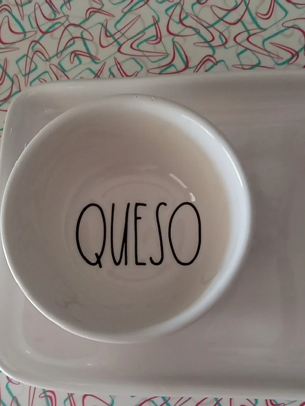 Rae Dunn Queso & Chips Tray Nwots